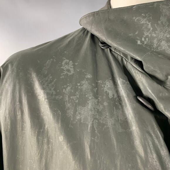 ISSEY MIYAKE Vintage Size XXL Green Charcoal Coated Cotton Insulated Coat - Picture 6 of 10